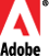 Adobe logo with red stylised