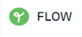 Flow logo with white symbol inside a green circle.