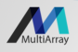 MultiArray logo with a stylised “M” in black, navy, blue and teal.