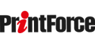 PrintForce logo with black text and a red stylised