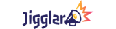 Jigglar logo in navy text with a colourful starburst icon.