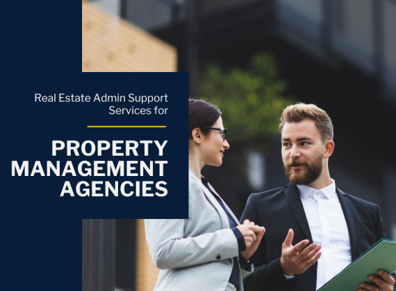 Real estate admin support concept with professionals collaborating